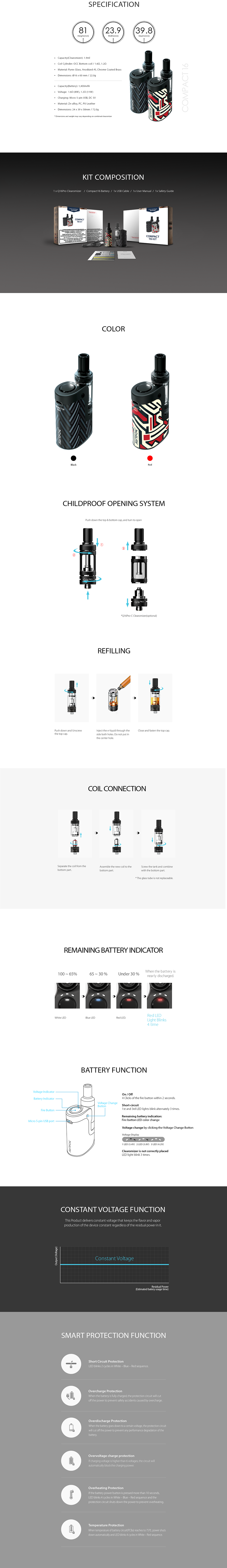 Justfog Compact 16 Starter Kit 1400mAh 5