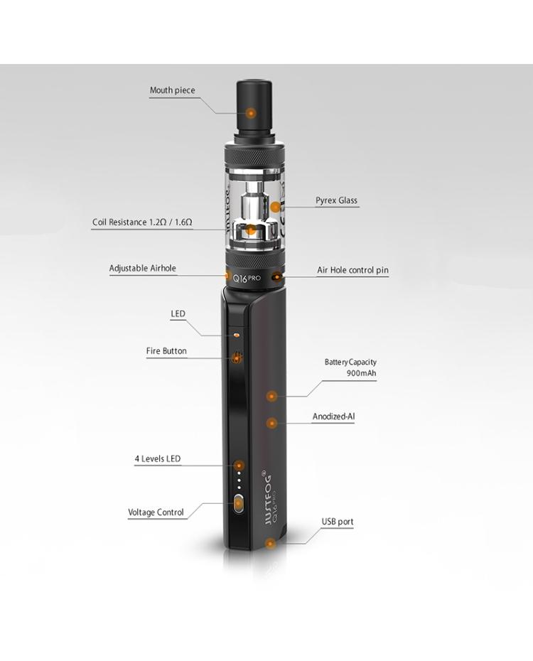 Justfog Q16 Pro 900mAh VV Vape Kit 2